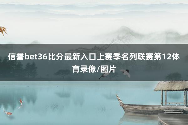 信誉bet36比分最新入口上赛季名列联赛第12体育录像/图片