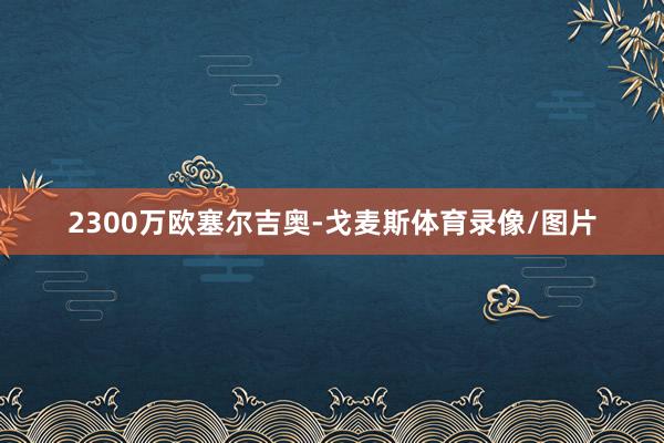 2300万欧塞尔吉奥-戈麦斯体育录像/图片