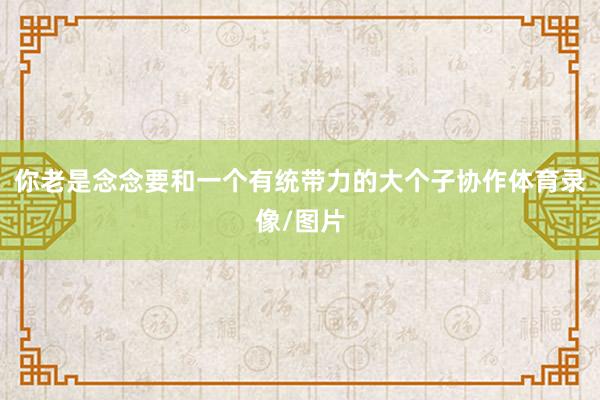 你老是念念要和一个有统带力的大个子协作体育录像/图片