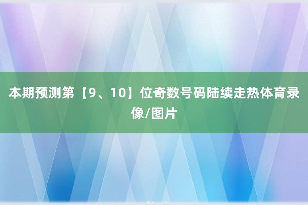 本期预测第【9、10】位奇数号码陆续走热体育录像/图片